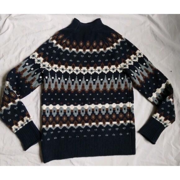 Banana Republic Fair Isle Mock Neck Sweater Women's Size XXS - Picture 9 of 13